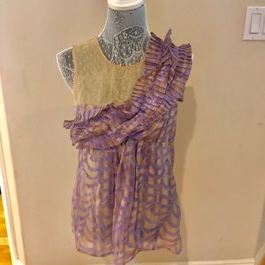 Beautiful purple & beige top by Tracy Reese